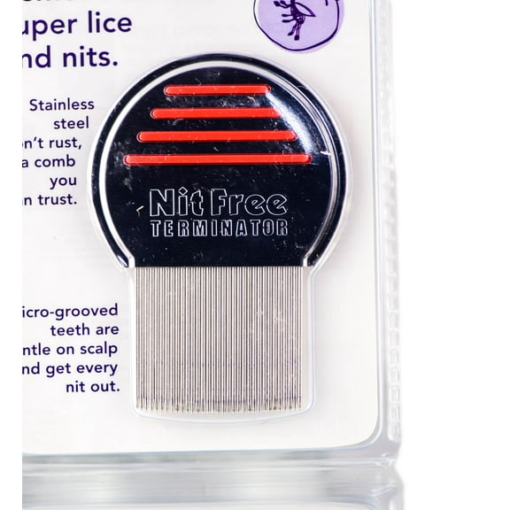 Red , Fairy Tales Terminator Nit-Free Comb , Hair Scalp - Pack of 2 w/ SLEEKSHOP Teasing Comb