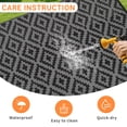 thumbnail image 3 of LUOVEN 8x10 Waterproof Outdoor Rug Reversible Plastic Straw Patio Carpet for Deck, RV, Camping, Backyard, Porch, Garden, Black & Grey, 3 of 8