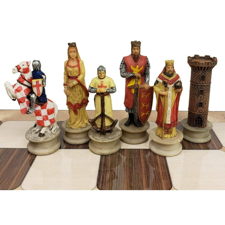 Medieval Times Crusade Arabian Vs Christian Chess Set W 17