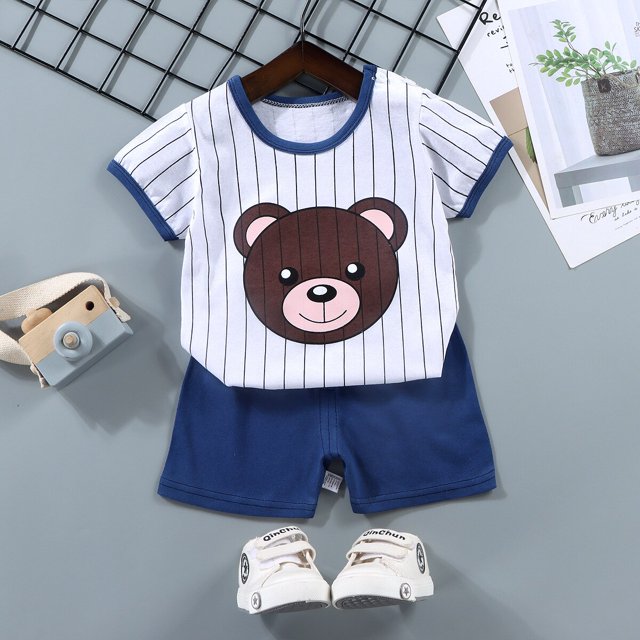 Conjuntos de ropa para niños y niñas, Top y pantalones cortos, 2 piezas, verano, algodón qym unisex
