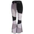 thumbnail image 5 of Flare Jeans for Women Patchwork High Waist Stretch Slimming Color Block Wide Leg Pants Rise Skinny, 5 of 10
