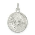 thumbnail image 3 of Sterling Silver Viking Shield Pendant for Men and Women, Norse Warrior Necklace with Embossed Dome Design, Rope Border, Medieval Strength and Protection Jewelry, 3 of 6