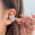 thumbnail image 3 of Zirconia Rhinestone Clip-On Earbud Accessories, Open Ear Decorative Earphone Charms, Copper Alloy Multi-Layer Electroplated Jewelry, 3 of 8