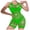 Green, variant on Elainilye Fashion Women Lingerie Bodysuit High Elasticity Hollow Iron Diamond Mesh Wrap Hip Dress Underwear,Green