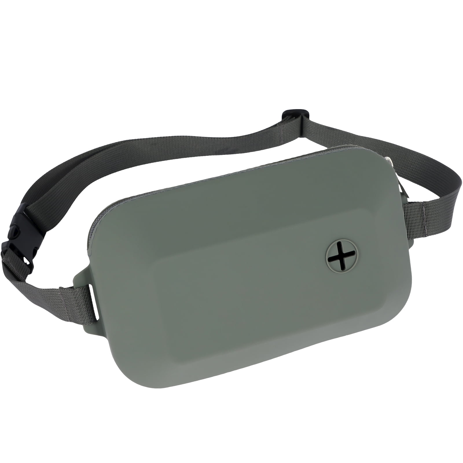 Grusce Dog Treat Pouch Silicone Dog Treat Training Pouch Reusable Washable Dog Treat Bag with Adjustable Strap Built in Poop Bag Dispenser Cross Body Bag for Dog Training 24x12.5x5cm