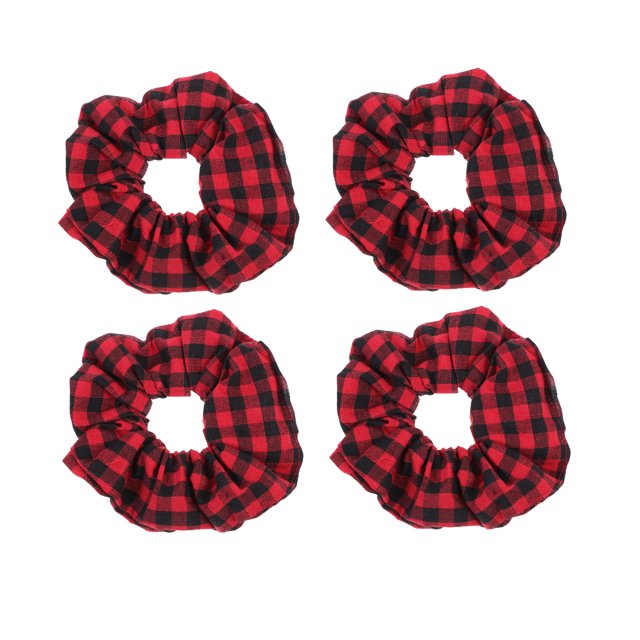 4 piezas de aros para el pelo de estilo navideño festivo, cuerda para el pelo con diseño navideño, accesorio para el pelo para adultos