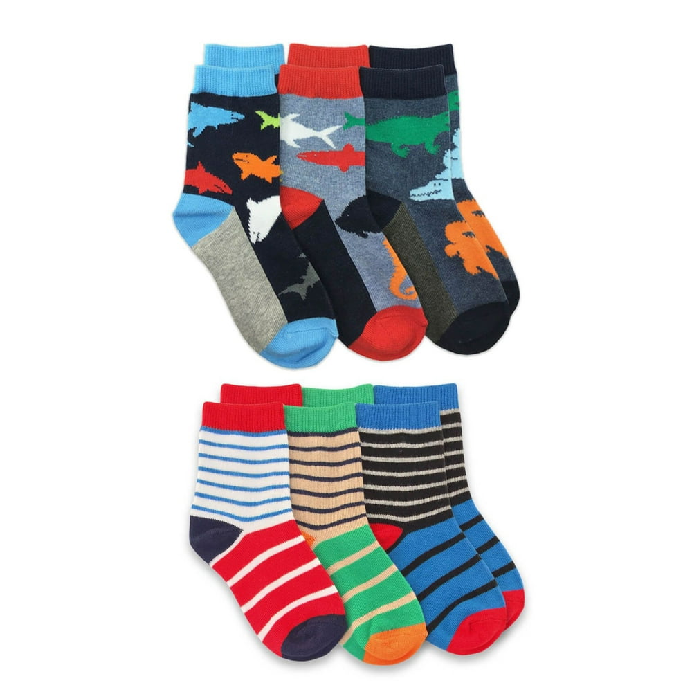 Jefferies Socks - Jefferies Socks Boys Socks, 6 Pack Sharks Stripes ...