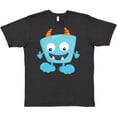 thumbnail image 3 of Inktastic Cute Monster, Little Monster, Blue Monster, Horns T-Shirt, 3 of 5