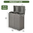 thumbnail image 2 of Uforic 76 Gallon Dual-Compartment Outdoor Trash Can, Resin Garbage Bin with Lid, Sorting Labels, Ash Holder & Fixing Stakes, Weather Resistant for Patio Garden Yard, Light Brown, 2 of 9