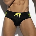 thumbnail image 1 of FcBaudy Men's Low Waist Solid Color High Vent Swimming Trunks Underpants Men Pants, 1 of 7