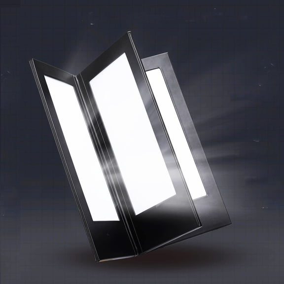 WeChef LED Backlit Menu Holder Cover Folding Panel 4 View Fits 5"x11" Paper Club