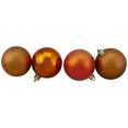 thumbnail image 3 of Northlight 32ct Shatterproof 4-Finish Christmas Ball Ornament Set 3.25" - Orange, 3 of 3