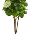 thumbnail image 3 of Nearly Natural 5' Hydrangea Plastic Artificial Plant, Green, 3 of 4