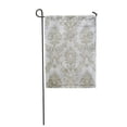 thumbnail image 1 of POGLIP Brown Damask Pattern Modern Rococo Baroque Beautiful Burlap Canvas Contemporary Garden Flag Decorative Flag House Banner 12x18 inch, 1 of 1