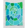 thumbnail image 1 of Geometric Tapestry, Large Kaleidoscopic Spiral Form with Rectangular Shapes in Green and Blue Shades, Wall Hanging for Bedroom Living Room Dorm Decor, 40W X 60L Inches, Multicolor, by Ambesonne, 1 of 2