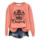 thumbnail image 1 of Gibobby Sudadera navideña Mujer Otoño e Invierno Adecuado Navidad Estampado O Cuello Casual Manga Larga Camisas De Entrenamiento Blusa Suelta(Naranja,XG), 1 of 4