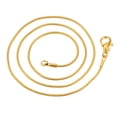 thumbnail image 3 of 120 pc Brass Round Snake Chain Necklaces Golden 15.7 inch, 3 of 3