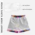 thumbnail image 5 of Kids' Beach Pants Comfortable Swim Trunks Vividly Colored Flowers Shorts for Pool Vacation and Lounge Wear Medium, 5 of 8