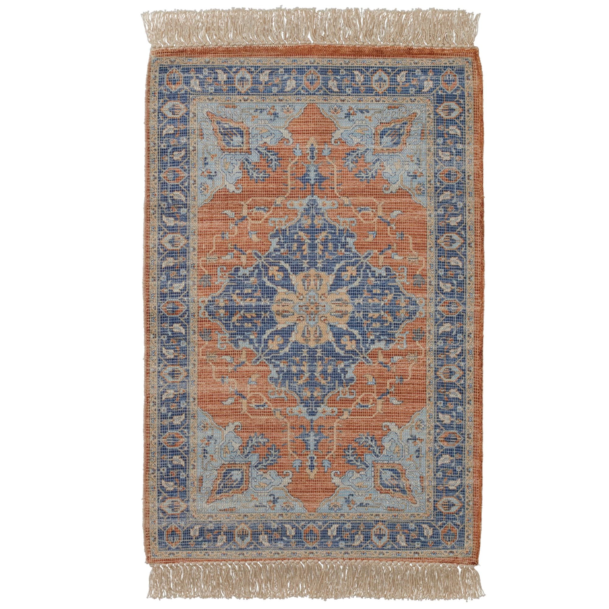 (2 pack) Better Homes & Gardens Persian Fringe Indoor Area Rug, Orange, 30"x46"