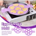 thumbnail image 2 of 2PCS Molde Para Hacer Panqueques, 7 Cavidades Molde De Silicona En Forma De Estrella Y Corazón Antiadherente Anillo De Huevos Con Mango Herramienta De Cocina Para Hornear Para Muffin Huevo Hamburguesa, 2 of 4