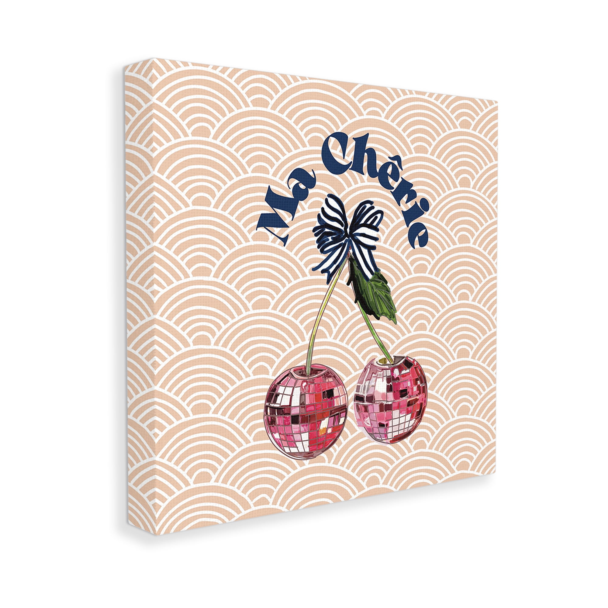 Stupell Industries Arch Patterned Cherries Food & Beverage Painting Gallery Wrapped Canvas Art Print Wall Art, 17 x 17