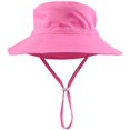 thumbnail image 1 of Chapeau de Soleil pour Fille Tout-Petit Chapeau de Plage Respirant Chapeau à Sangle de Menton Réglable 50+UPF, 1 of 7