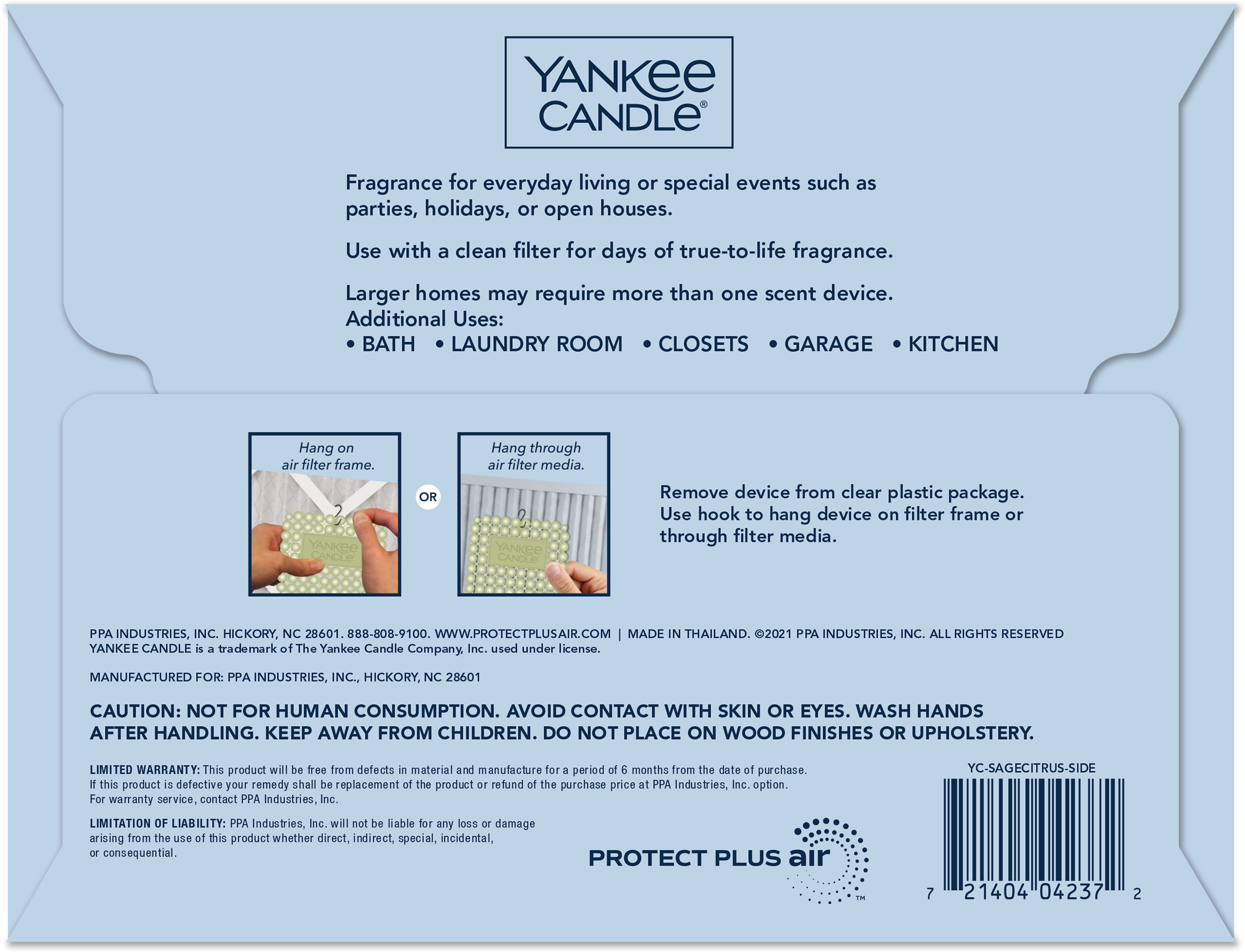 Yankee Candle Whole Home- Sparkling Cinnamon Air Filter Freshener in the  Air Filter Accessories department at
