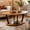 Red Oak, variant on Manora Round Coffee Table with Storage 2-Tier Design, Vintage Coffee Table for Living Room, Walnut