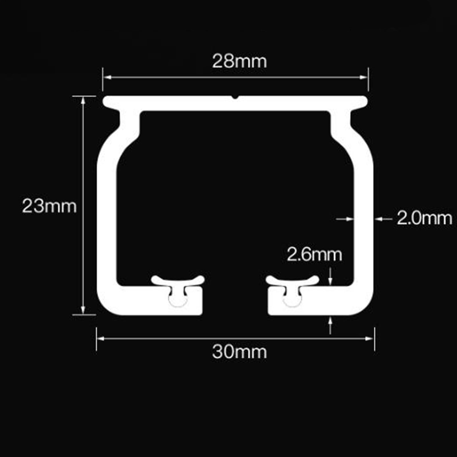 Aluminum Alloy Curtain Track, Mute Ceiling Mounted Curtain Rod, Sliding Curtain Rod for Office, Living Room, Bedroom