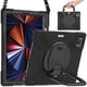 thumbnail image 2 of Funda con soporte de anillo ajustable para iPad de 9,7 pulgadas (2018) con correa para el hombro, gran soporte de anillo ajustable, protección contra golpes., 2 of 5