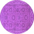 thumbnail image 1 of Ahgly Company Indoor Round Oriental Purple Traditional Area Rugs, 3' Round, 1 of 4