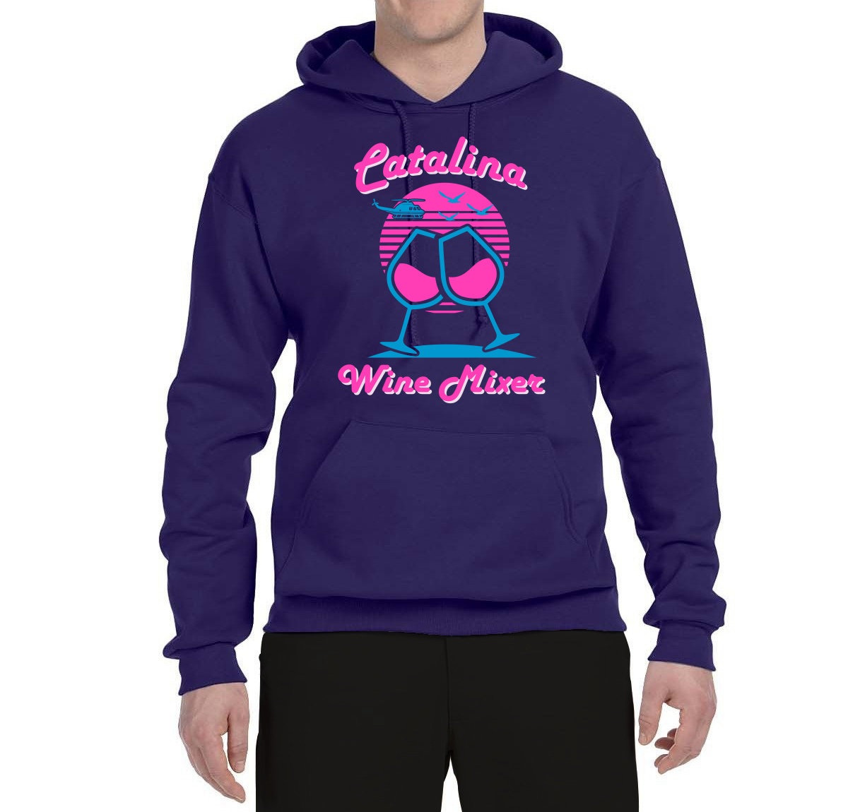 Catalina Wine Mixer Island Prestige Movie| Mens Pop Culture Hooded Sweatshirt Graphic Hoodie, Purple, Large - image 2 of 4