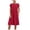 Watermelon Red, variant on Kureaily 2024 Fashion Summer OL Temperament Women's Cotton And Linen Round Neck A Line Skirt Plus Size Loose Dress