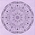 thumbnail image 1 of Ahgly Company Machine Washable Indoor Square Transitional Rich Lilac Purple Area Rugs, 4' Square, 1 of 7