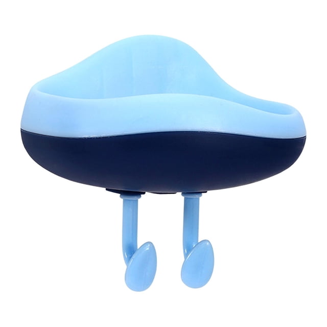 Jabonera de pared con drenaje, portátil, práctica y desmontable. Azul claro