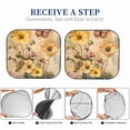 thumbnail image 6 of Rateoe Vintage Floral Butterfly Collage Pattern 2 Piece Car Windshield Sun Shade Foldable | Front Windshield Shade for Sun, Heat and UV Rays | Sunshade for Car Front Window-Small, 6 of 6