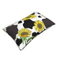 thumbnail image 3 of Daiia Black Cow Print With Sunflowers Country Bedding Waterproof Pillow Protector Zippered Queen – Bed Bug Proof Pillow Encasement-16"x24", 3 of 9