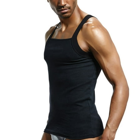 

Sleeveless Tank Top for Men Slim Fit Casual Solid Muscle Fitness Bodybuilding Vest Beach Lightweight Tees
