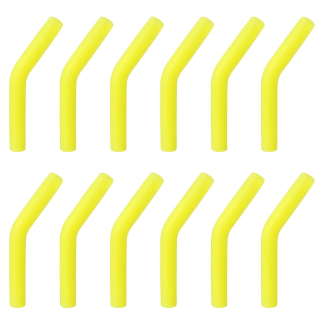 Puntas de silicona reutilizables Unique Bargains 12uds Amarillo
