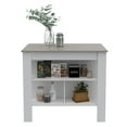 thumbnail image 6 of Delos Antibacterial Modern Kitchen Island - White / Light Grey, 6 of 8