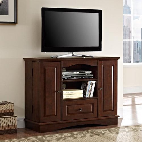 Walker Edison 42" Black Wood Highboy TV Stand for TVs up to 48\ by Walker Edison