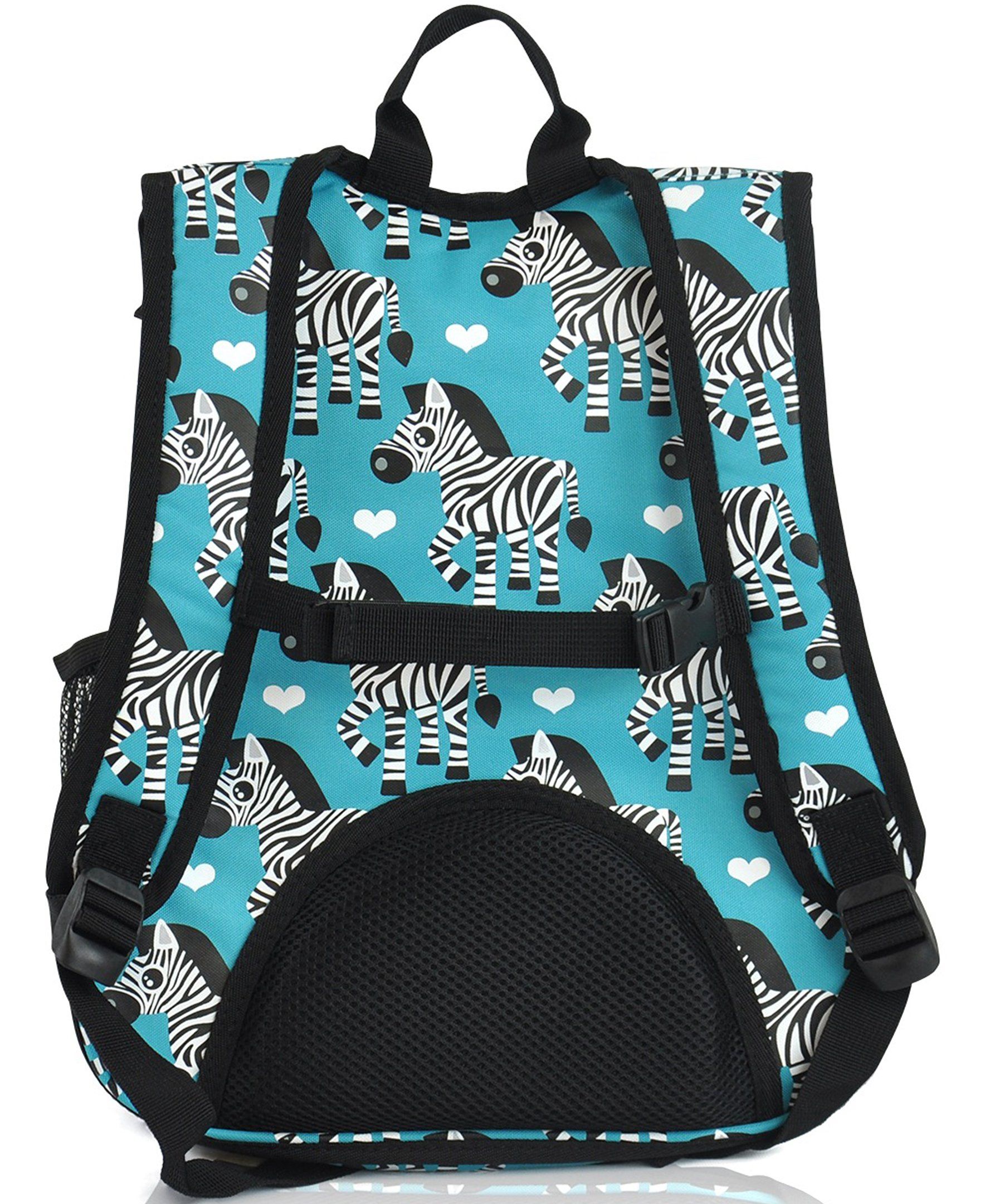 O3KCBP021 Obersee Mini Preschool All-in-One Backpack for Toddlers and Kids with integrated Insulated Cooler | Zebra - image 2 of 5