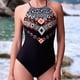 thumbnail image 5 of Gibobby Trajes de Baño Mujer Vendaje Bikini Ropa de playa Conjunto Traje de baño Estampado de una pieza Traje de baño de mujer Trajes de baño sexy Conjun(Negro,G), 5 of 5