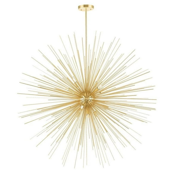 CWI Lighting Savannah Lustre 14 Lumières avec Finition Feuille d'Or