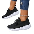thumbnail image 5 of longantii Running Shoes For Women Arch Support Walking Tennis Shoes Slip On Memory Foam Lightweight Breathable Non Slip Athletic Sneakers Black, 5 of 5