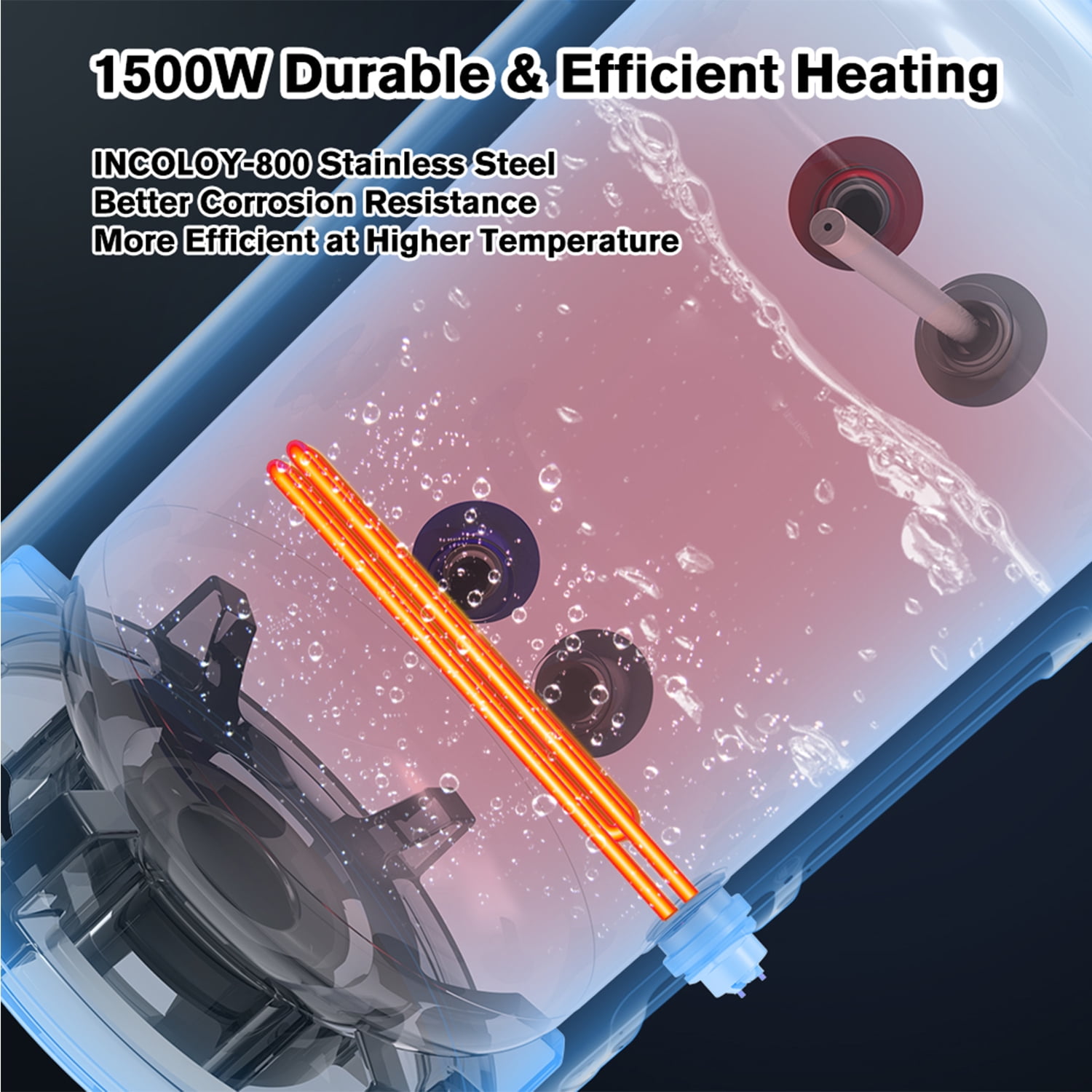 Thermomate 10 Gallon Point of Use Hot Electric Tank Water Heater, 120V 1500W, Adjustable Thermostat, UL Listed