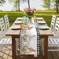 thumbnail image 4 of Table Runners 90 Inches Long Dress Scarves, Easter Bunny Farmhouse Coffee/Dining/Kitchen Table Runner for Living Room, Spring Daisy Flowers Rabbits Buffalo Plaid 13x90 Inch, 4 of 9