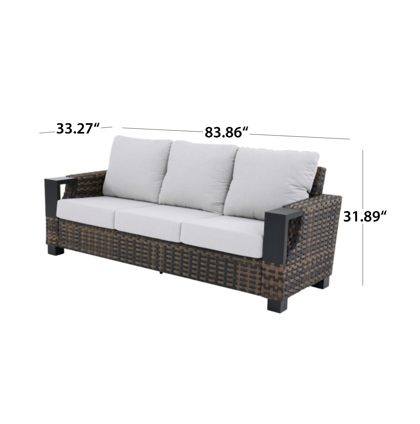 Better Homes & Gardens Rockport Outdoor Wicker Sofa with Patio Cover, Brown