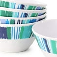 thumbnail image 5 of Gibson Home 136418.01 6 in. Tropical Sway Orleans Melamine Bowl Set, Blue - 12 Piece, 5 of 6