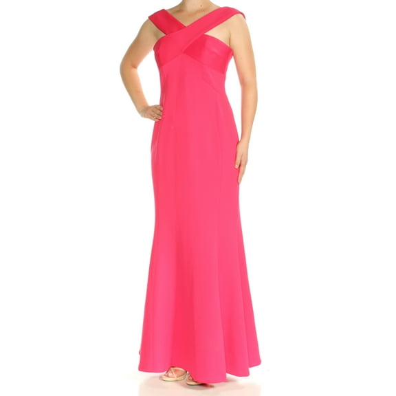 CALVIN KLEIN $199 Womens New 1698 Pink V Neck Sleeveless Mermaid Dress 10 B B
